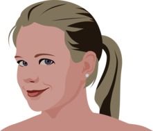 portrait of a girl with collected hair