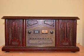 antique wooden radio
