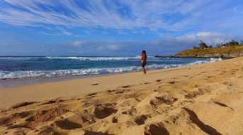 girl on a gorgeous sandy beach