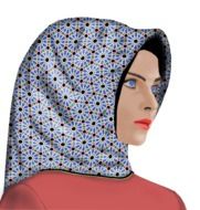 woman in hijab on her head