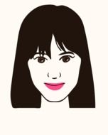 clipart of the Asian woman face