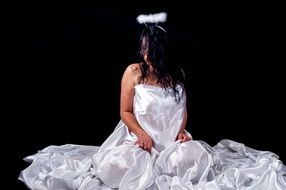 girl dressed as an angel