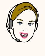 woman in headphones as an avatar