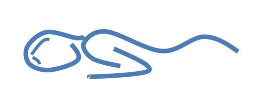 silhouette of a sleeping woman