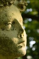 stone head of a woman