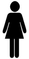 Silhouette of woman clipart