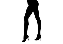 silhouette of Woman Legs in High Heels shoes
