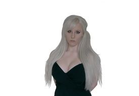 Isolated Blonde Woman Model