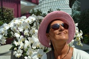 portrit of the happy woman at the sunlight