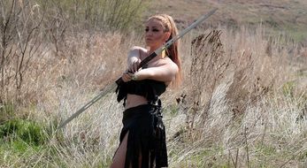 warrior girl with sword