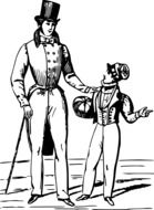 image of people in french clothes