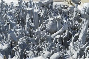 creepy white zombie hands
