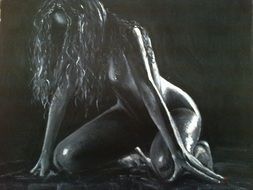 insanely beautiful woman Black And White