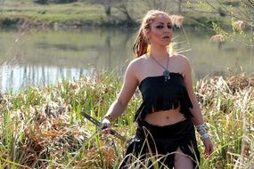 warlike warrior woman