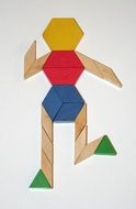 Blocks Woman running drawing