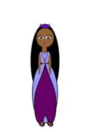 African American Cartoon Princess drawing