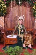 bride in national dress in Indonesia