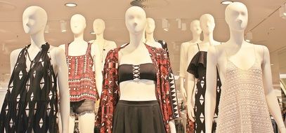 mannequins dressed in clothes