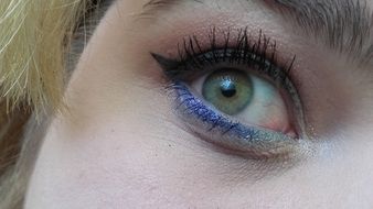 bright make-up of eyes close-up