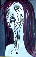 image of a woman with tears
