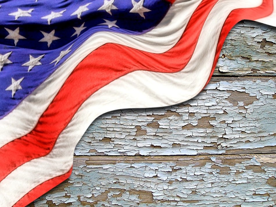Flag Wood Usa Background