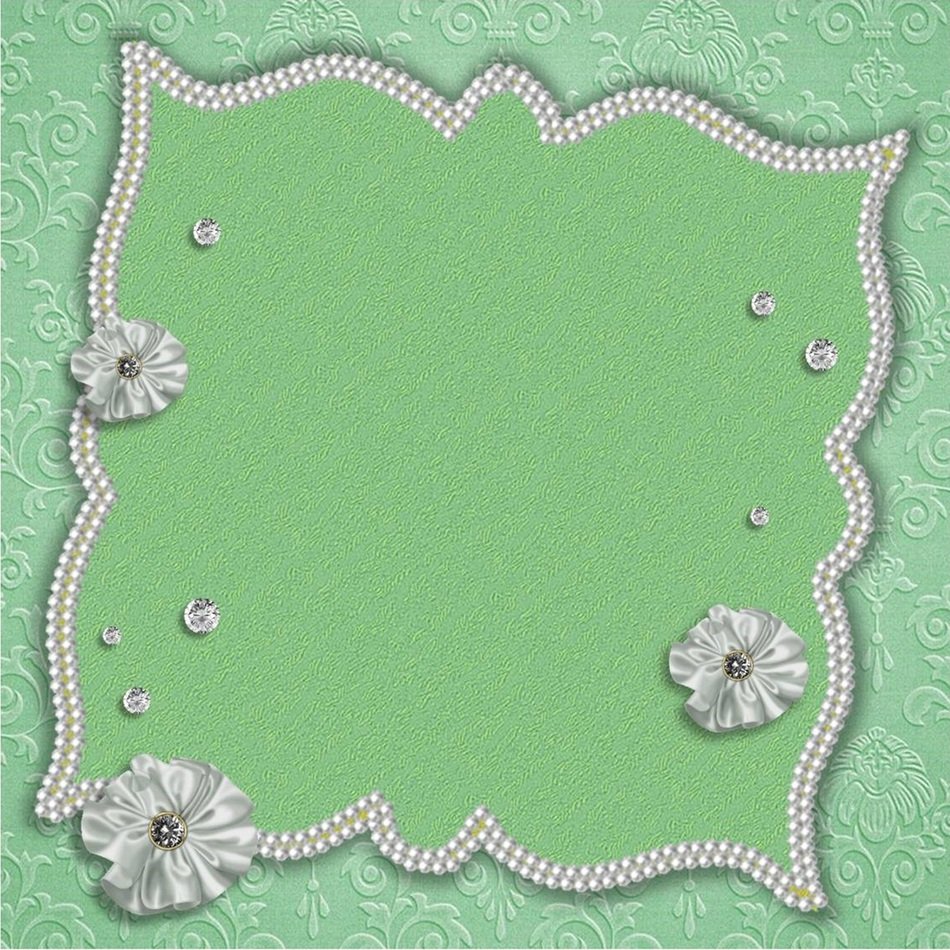 Guestbook Green Beads Background