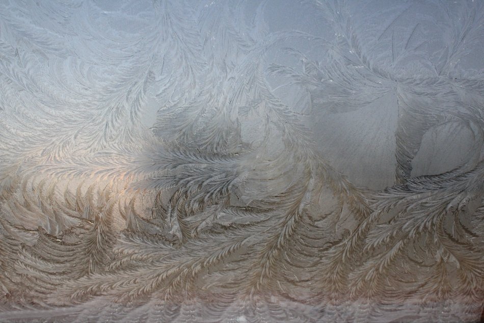 iced window glass