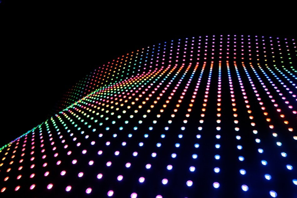 Abstract Lights Black Background
