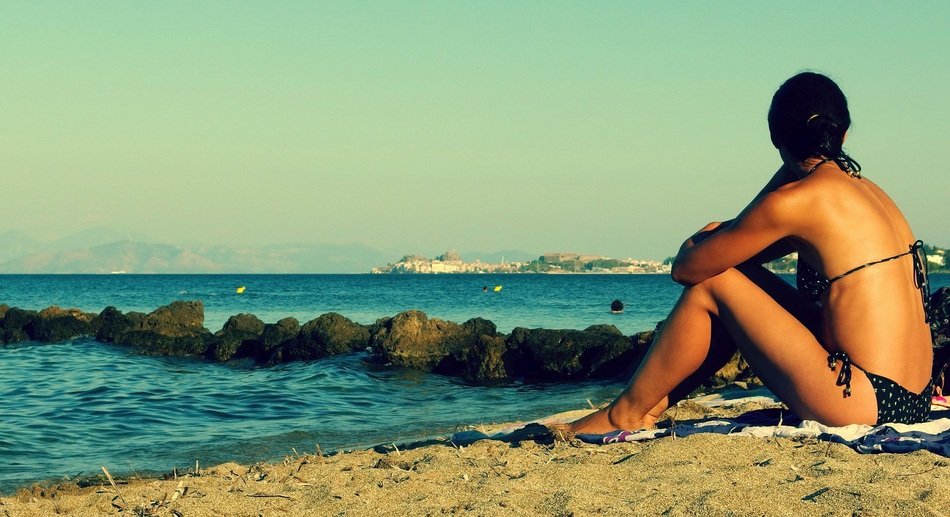 Young Woman Beach Summer