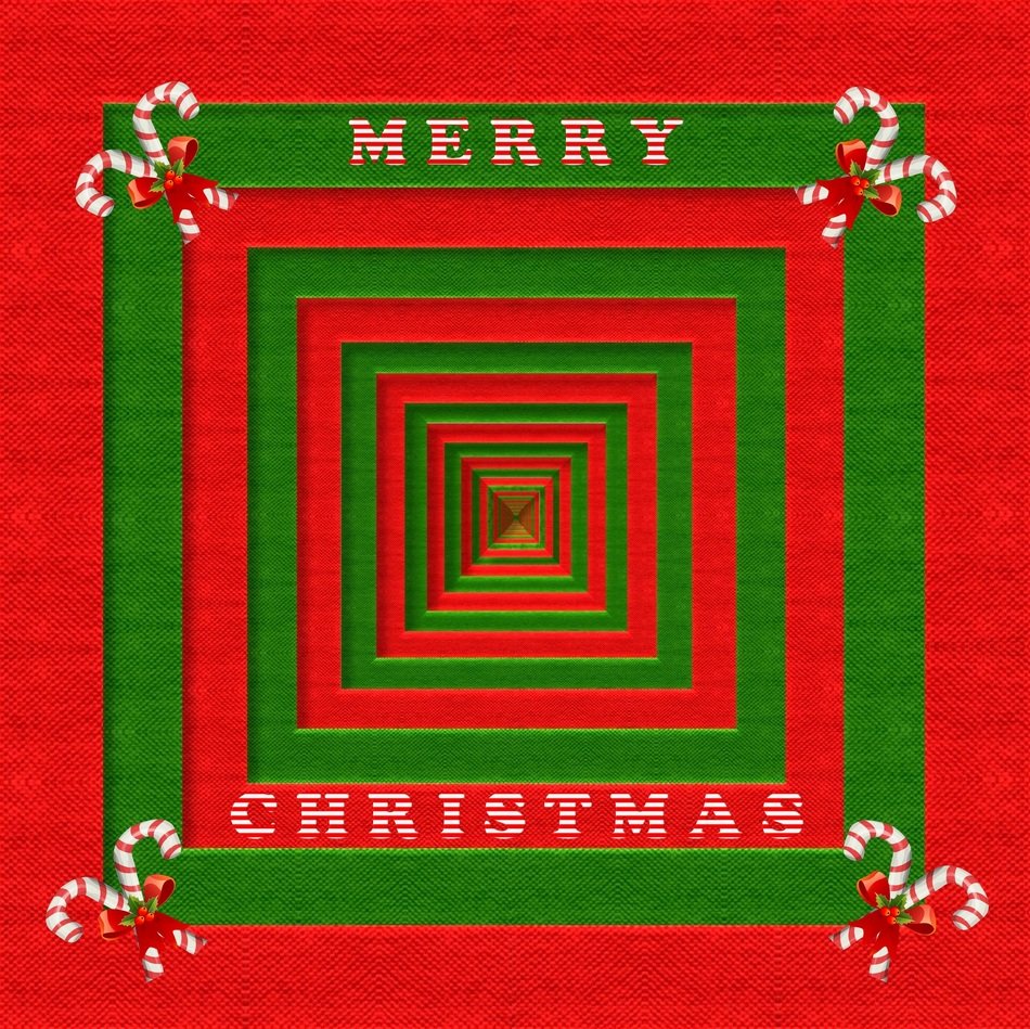 Fabric 3D Merry Christmas