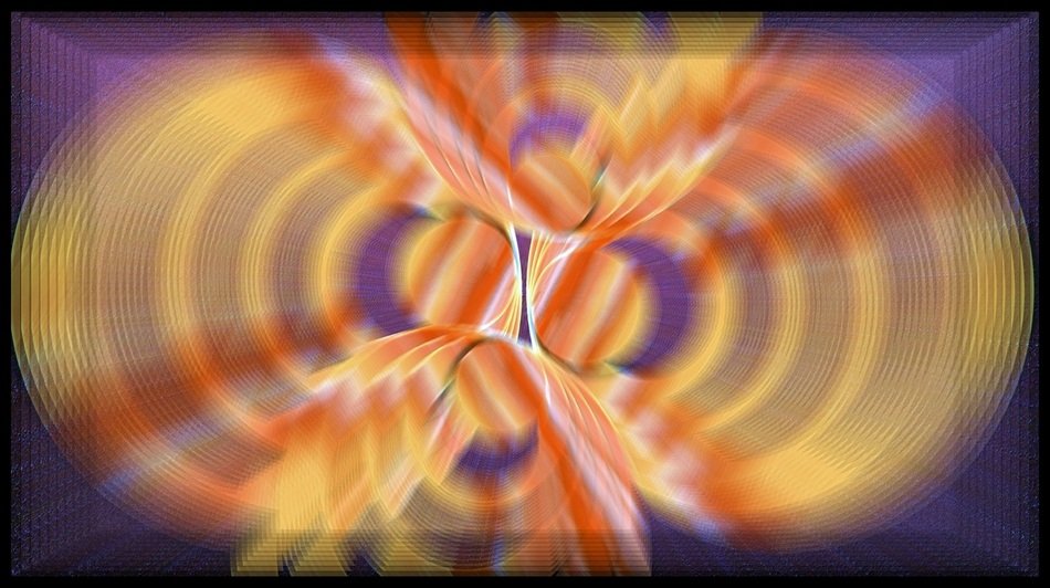 graphic drawing on a purple background
