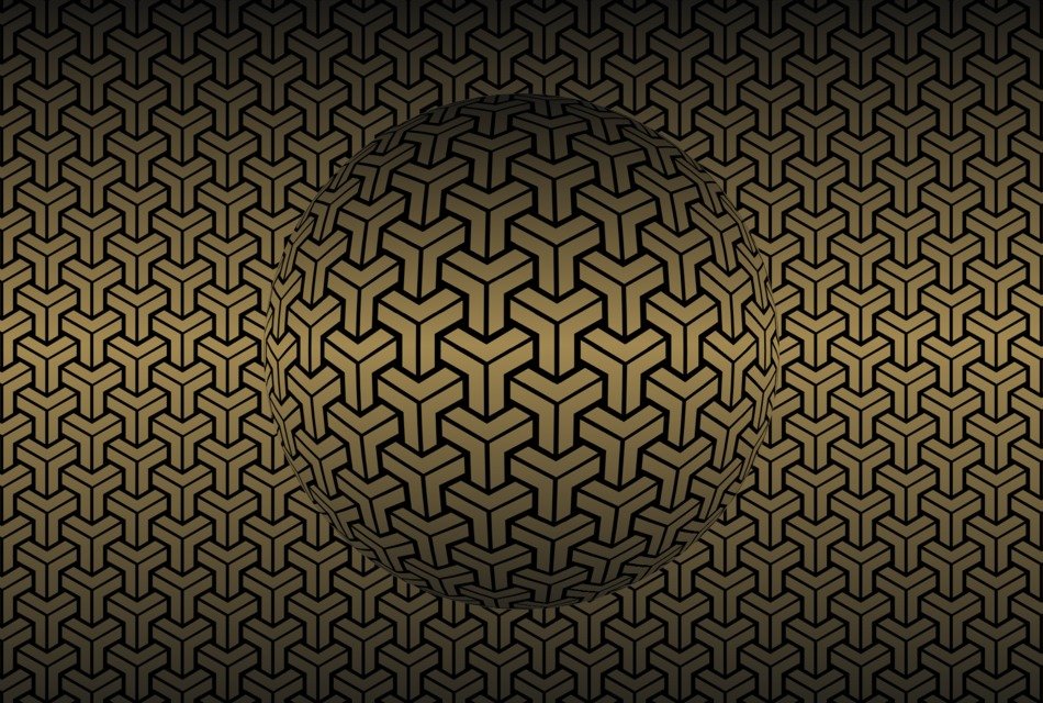 Geometric Seamless Pattern Gold