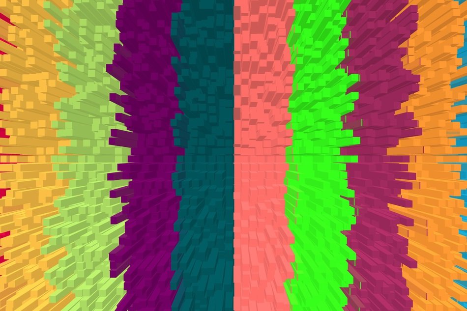 wallpaper with colorful 3d pattern