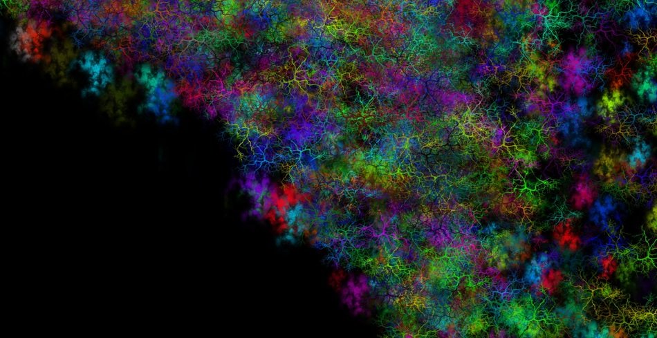 artistic color pattern on black background