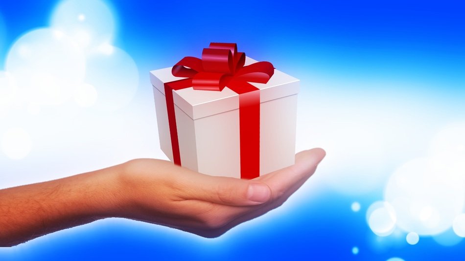 Hand Gift Bokeh Background Give