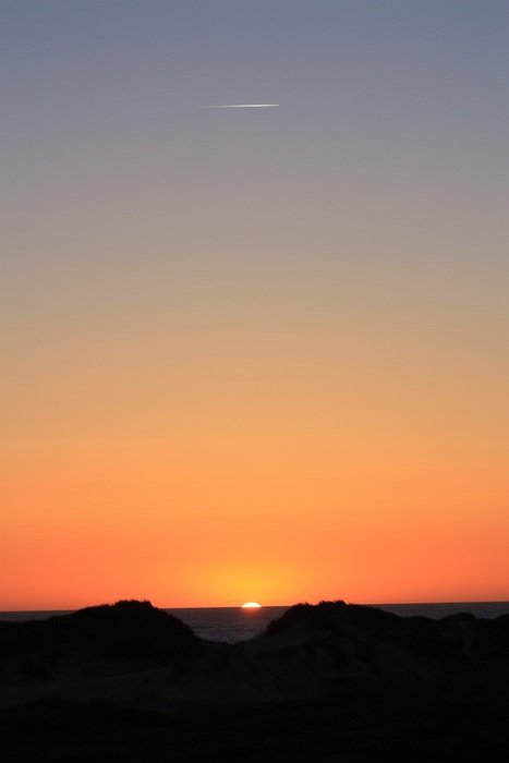 Denmark Spring Sunset Sky Red