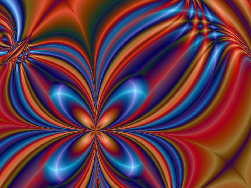background with colorful lines in the form of a flower