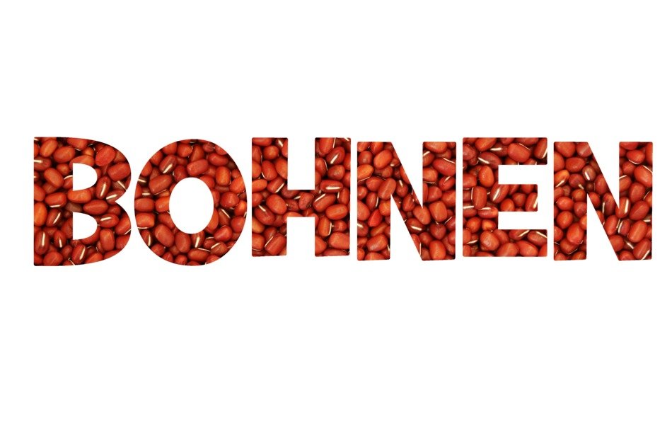 Beans Font Lettering Red White
