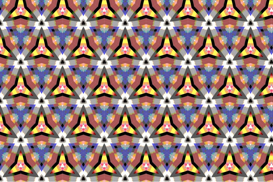 color drawing on the mosaic