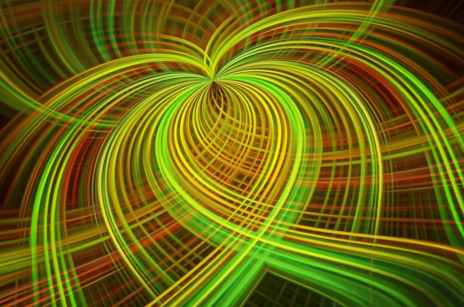 Neon Waves Art Photoshop