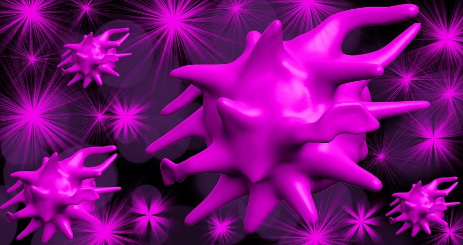 Background Viruses 3D Abstract