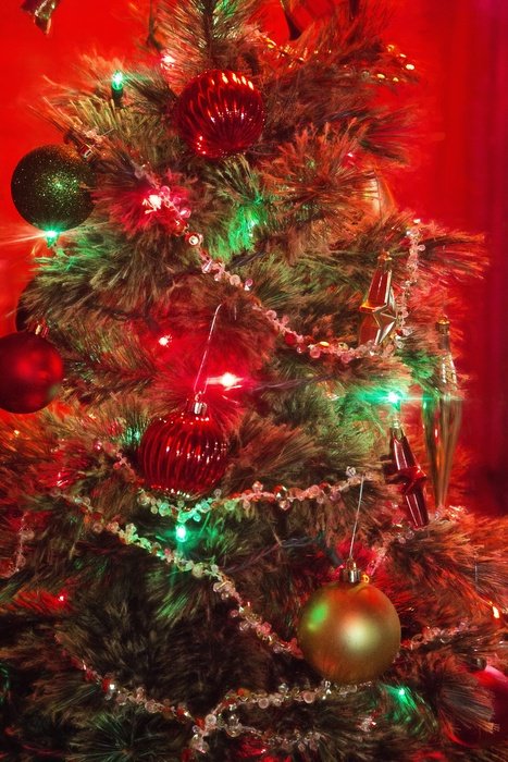 Christmas Tree Red Green Lights