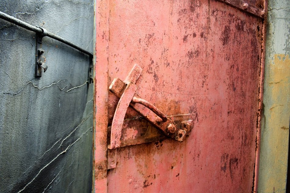 Rusty Old Door Scrap Abandoned