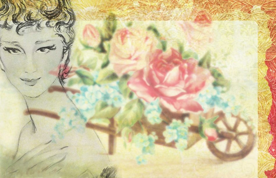 Background Vintage Roses Flowers
