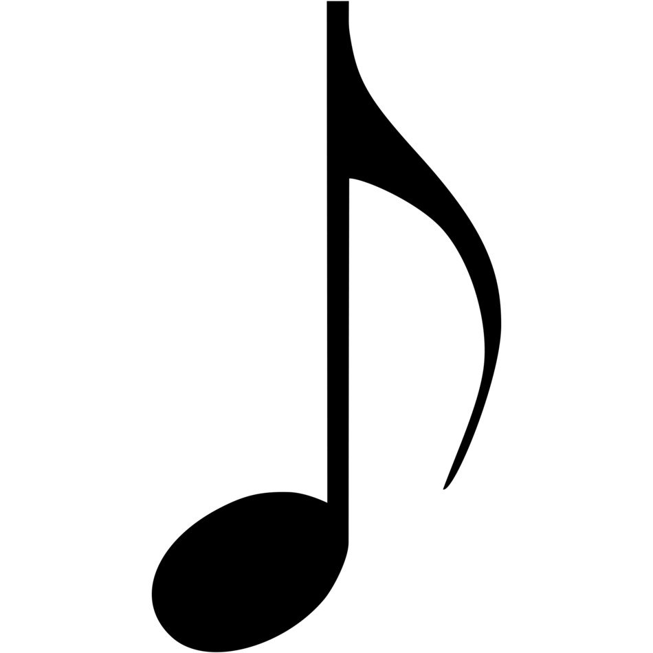 music note on the white background