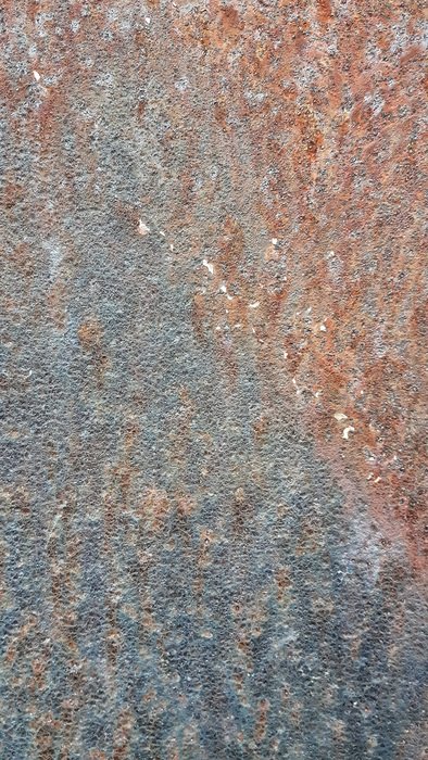 imitation of the rusty metal