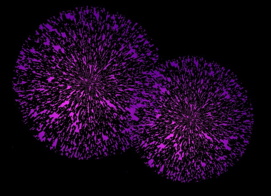 purple fireworks on black background