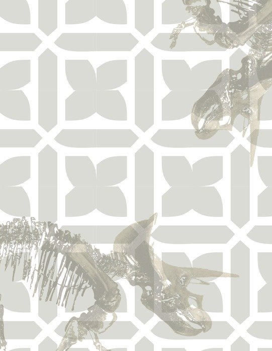 Triceratops Dinosaur Floral