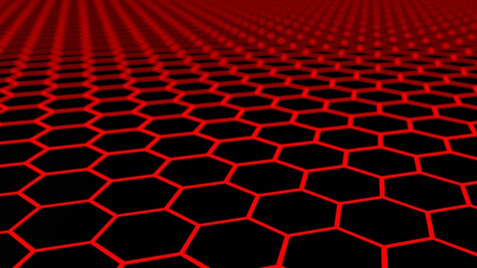 Red Hexagons Background