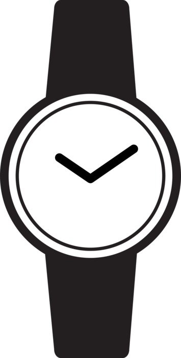 drawing hours on a white background